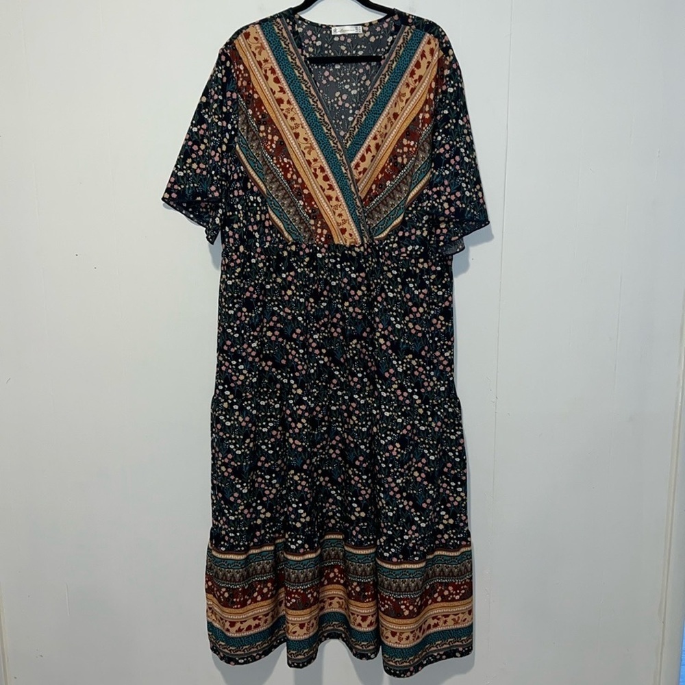 Keluummi Women’s Lightweight Short Sleeve Boho Maxi Dress 
S10